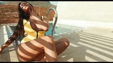 Poonam Pandey Nude by the Pool and Garden