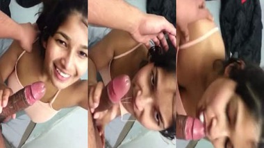 NRI Gf hardcore blowjob to the manager