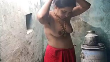 Village bhabi bath