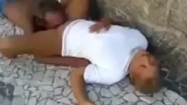 Hot girl sucking pussy open place
