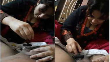 Caring Desi wife shaves husband's balls in a first-person XXX video