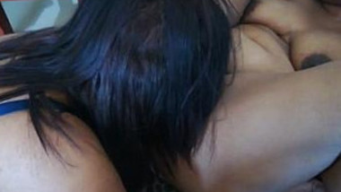 Fat Desi woman licks neighbor's wet XXX vagina during threesome sex