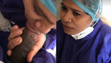 Desi nurse sucking dick of a patient