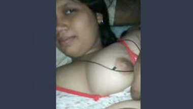 Sexy Desi Wife Boobs Pressing