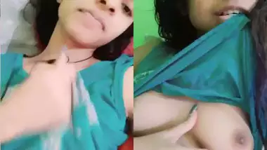 Young Indian girl showing her virgin boobs