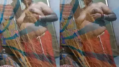 Village Bhabhi captured topless on cam