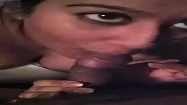 XXX desi porn video of college girl Ambika sucking cock