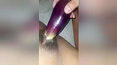 Rosni Is Fingering & Inserting Brinjal In Her Hot Pussy