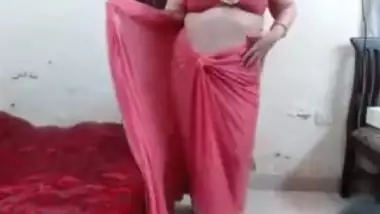 Indian desi bhabhi removing saree