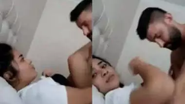 NRI Desi Cheating Girl Having Affair Hides Her Face with Pillow