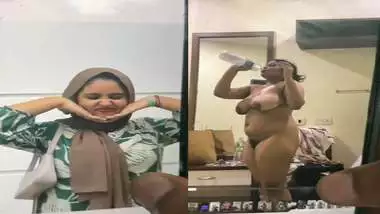Mallu Muslim girl with big boobs standing nude