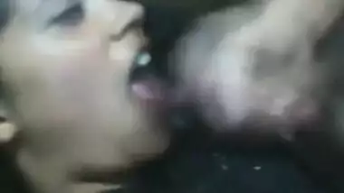 Shy desi girlfriend having a cum facial