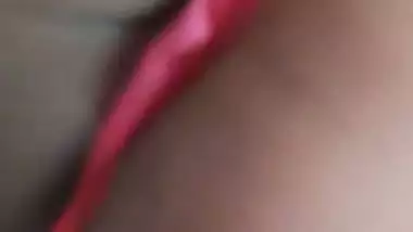 Shemale shows her boobs and wanks her dick