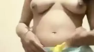 Sexy Indian Punjabi girl stripping nude on selfie cam