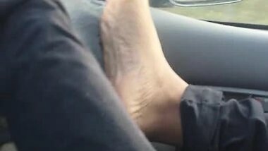 Caught Indian not sisters sexy feet while in car