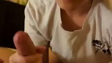 Cute Teen Learning How to Suck Dick