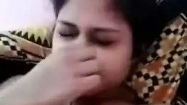 College girlfriend showing boobs on video call