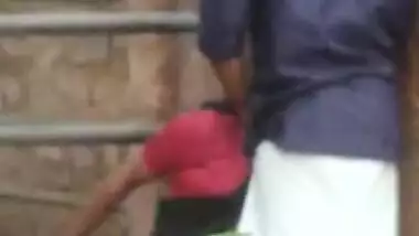 South Indian girl giving handjob blowjob outdoors caught on cam