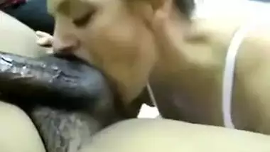 Indian guy getting Blowjob From American Angel