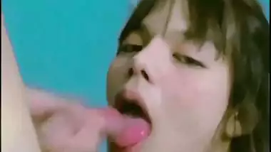 Girl fucks in doggy style and drinks cum in Nepali sex