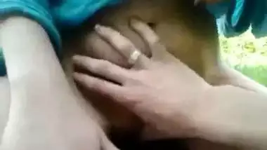 A modern girl fucks her guy on the top of a mountain