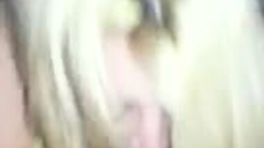 White slut sucking Indian cock