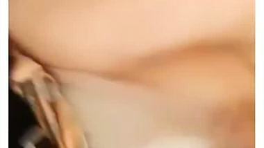 Boob show in restaurant and blowjob by dehati burkha GF