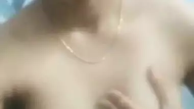 Beautiful Desi Gf Pressing Boobs First Time For Bf
