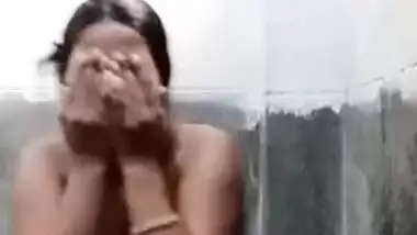 Desi village wife video call in bathroom with lover