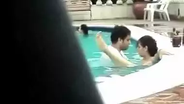 indian couple swimming pool sex
