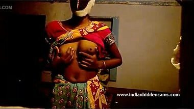 Indian maid boob pressed front of cam for money