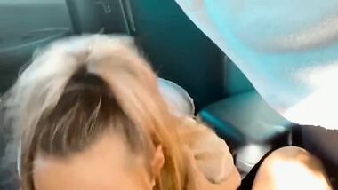 Isizzu is shy & horny with her step Brother in the car on a PUBLIC STREET