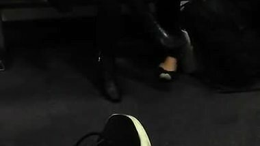 British Indian in black panty hose (Candid) WITH audio 