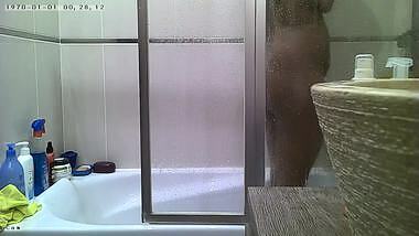 Srilankan Tamil Indian Cousin taking her Shower