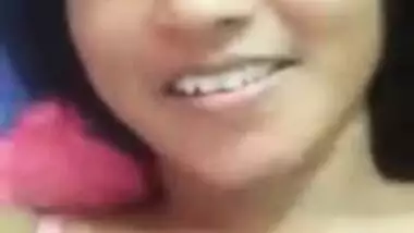 Cute girl on video call with lover