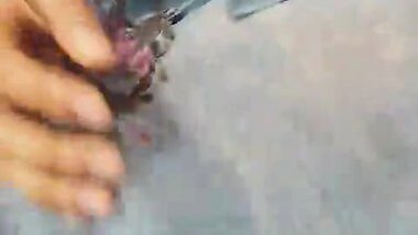 Hot Mature Bhabhi in bra Pressing her Big Boobs