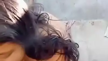 Desi Girl Out Door Bathing Video Record By Lover