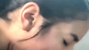 A couple sex video of a GF sucking her lover’s dick in a car