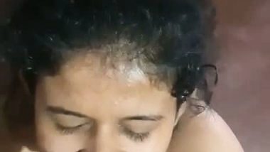 Nude desi girl takes her first cumshot on her face