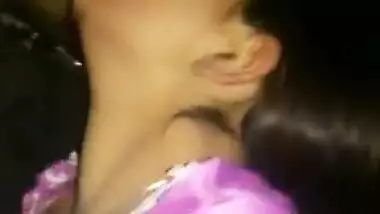 Hot desi with BF at home with parents outside showing boobs