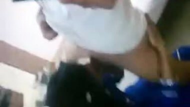 Indian girlfriend in blue salwar blowjob