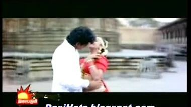 Rambha boobs sniffed