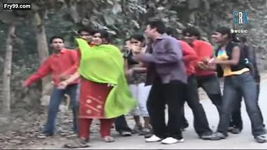 Hot sexy close-up bouncing boobs show in red chudidhar