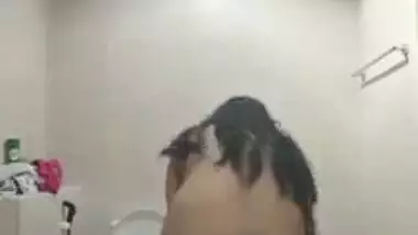 Indian hot girl stripping nude in bathroom