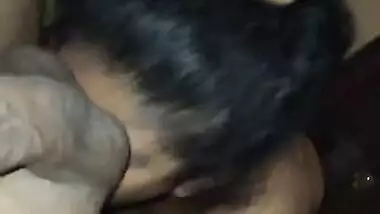 Big boobs girl worshipping dick MMS video