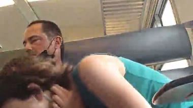 Hot awaiting her bus