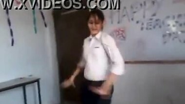 Indian college girl dancing of an item song