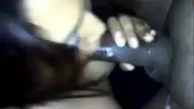 Indian wife giving her hubby a blowjob before...