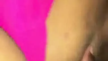 Indian wife showing boobs and armpits in pink bra