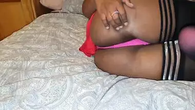 Thick Booty Sexy Ebony Adjusting Her Thong And Pussy Slip Pov - Panty Tease